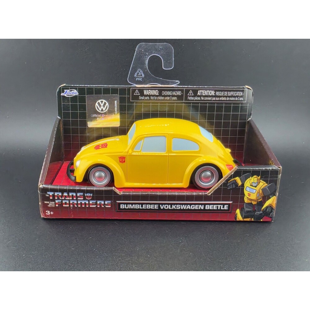Jada Toys Hollywood Rides Transformers Bumblebee VW Bug Beetle Pull-Back Toy Car